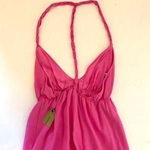 New Max Studio 100 % Silk Halter Top Size S